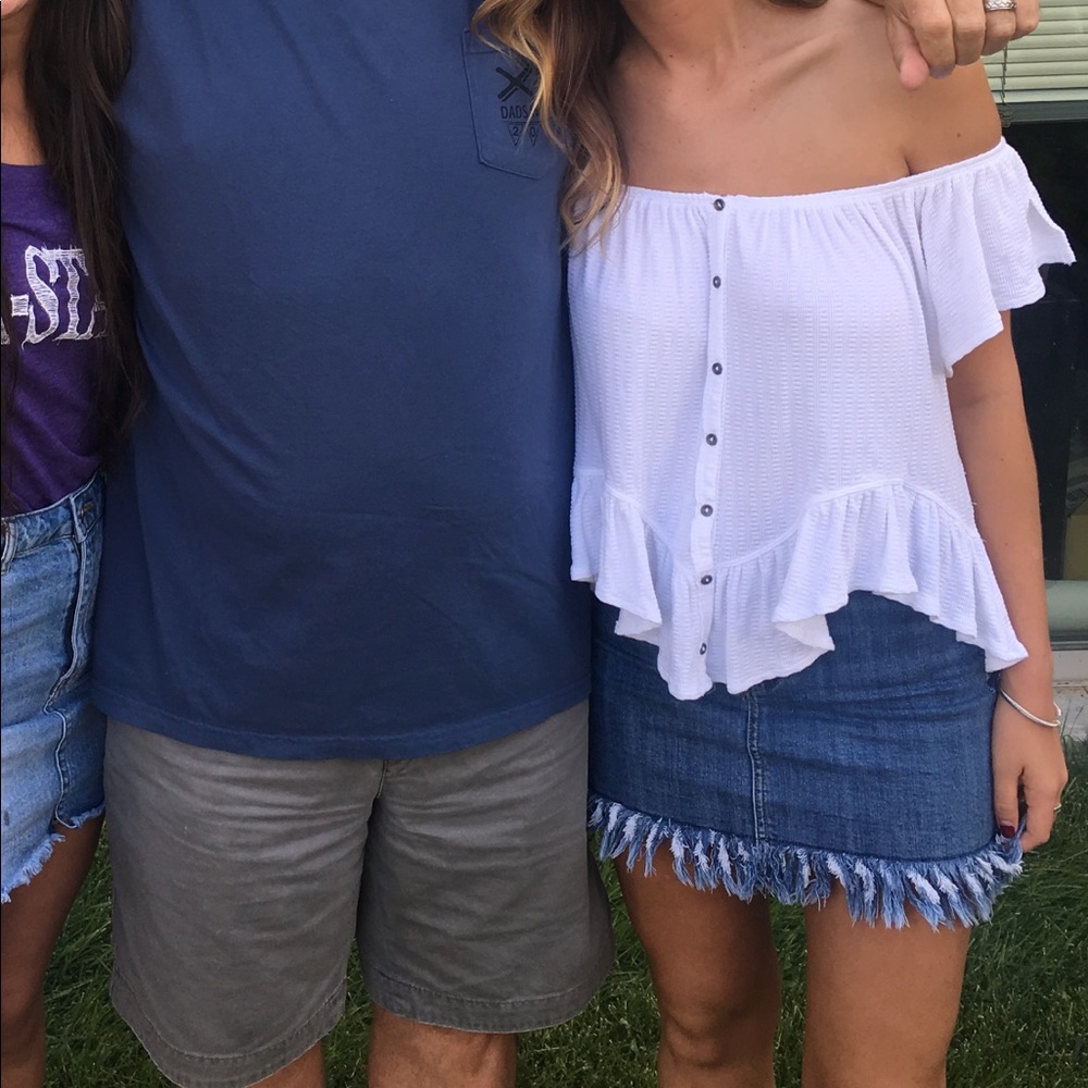 Free People white off the shoulder top